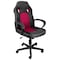 Elama High Back Adjustable Faux Leather and Mesh Office Chair in Black and Burgundy ELM-F-007 - alternate 1