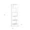 Homeroots 76" White Metal Five Tier Etagere Bookcase 527562 - alternate 3