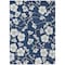 Homeroots 10' X 14' Navy Blue And Ivory Floral Washable Indoor Outdoor Area Rug 599903 - alternate 5