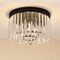 Vaxcel Allerton 3-Light Matte Black Modern Drum Flush Mount Fixture Crystal Prism Shade C0321 - alternate 4