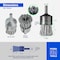 Pferd Knot Wire End Brush PSF 1" Dia. 0.014 Stainless Steel 1/4" Shank 764404 - alternate 2