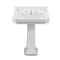 Whitehaus Collection Traditional Pedestal with Integrated Large Rectangular Bowl and Backsplash B112L-P-3H - alternate 3
