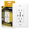 Faith USB Receptacle Outlet White, 15A 30-Watt with 2 Type C, 1 Type A USB Charger and Standard Wallplate UC2A1-15A6AP - alternate 1