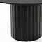 Homeroots 52" Black Solid Wood Pedestal Base Round Top Dining Table 721031 - alternate 3