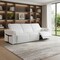 Homeroots 100" White Top Grain Leather Reclining Metal USB Sofa 720361 - alternate 5
