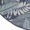 Homeroots 4' Navy Blue Round Floral Indoor Outdoor Area Rug 572547 - alternate 5