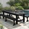 Flash Furniture HERCULES 9' x 40 in. Black Wash Commercial Farmhouse Folding Table, Antique Rustic Solid Pine XA-F-108X40-BW-GG - alternate 1