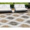 Homeroots 10' X 14' Chocolate And Ivory Ikat Washable Indoor Outdoor Area Rug 589091 - alternate 1