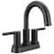 Delta Nicoli Two Handle Centerset Pull-Down Bathroom Faucet, 6.94 in, Matte Black 25749LF-BLPD - alternate 1