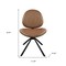 Homeroots Brown and Black Faux Leather And Metal Dining Side Chair 632549 - alternate 3