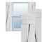Ekena Millwork True Fit PVC, Two Board Spaced Board-n-Batten Shutters w/Z-Bar, Unfinished , 11 1/4W x 32H, PR TFP102SB11X032UN - alternate 1