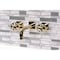 Kingston Brass Double-Handle Wall Mount Bathroom Faucet, Polished Brass KS6122RX - alternate 5