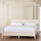 Baxton Studio Primrose Mid-Century Ivory Fluted Wood King Size Canopy Bed 249-13821-ZORO - alternate 3