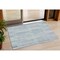 Homeroots 3' X 5' Mint Green And Ivory Striped Washable Indoor Outdoor Area Rug 631545 - alternate 1