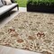 Homeroots 5' X 8' Ivory Brown And Red Floral Washable Indoor Outdoor Area Rug 603420 - alternate 1