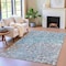 Homeroots 9' X 12' Blue And Gray Abstract Washable Indoor Outdoor Area Rug 631949 - alternate 6