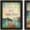 Homeroots Set Of Two Right Direction or Adventure 2 Black Framed Print Wall Art, 2PK 406024 - alternate 4