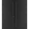 Vdomdoors Front Exterior Prehung Metal-Plastic Double Doors / MANUX 8111 Matte Black / Office Commercial and MANUX8111DEXD-BLK-RH-W72xH80 - alternate 1