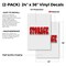 Signmission Storage, Vinyl Decals Only 24 Inch x 36 Inch, Vinyl Decal, 2PK DSB-2436-2PACK-Storage - alternate 2