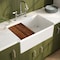 Whitehaus Collection 30 in Reversible Single Bowl Workstation Fireclay Sink Set /w Smooth Front Apron WHLW3019 - alternate 4