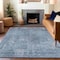 Homeroots 8' X 10' Blue And Gray Abstract Washable Indoor Outdoor Area Rug 615503 - alternate 2