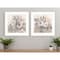 Homeroots Set Of Two Transitional Blooms 1 White Framed Print Wall Art, 2PK 407265 - alternate 3