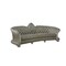Homeroots 113" Bone Faux Leather Sofa And Toss Pillows With White Legs 491333 - alternate 1
