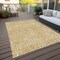 Homeroots 5' X 8' Gold And Ivory Abstract Washable Indoor Outdoor Area Rug 599713 - alternate 4