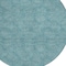 Homeroots 8' Teal Blue And Ivory Round Geometric Washable Indoor Outdoor Area Rug 602397 - alternate 2