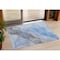 Homeroots 3' X 5' Sky Blue And Gray Abstract Washable Indoor Outdoor Area Rug 631845 - alternate 1