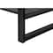 Homeroots 47" Black Wood and Metal Distressed Sled Console Table With Shelf 489742 - alternate 2