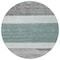 Homeroots 8' Teal Blue Off White And Gray Round Abstract Washable Indoor Outdoor Area Rug 615298 - alternate 3