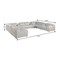 Homeroots Light Gray Italian Leather Power Reclining U Shaped Twelve Piece Corner Sectional With Console 632552 - alternate 3