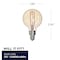 Bulbrite 25w G16 Dimmable (E12) Candelabra Scrw Bse LED Filament Lght Bulb in Amber, Antique thread, 2100K, 2PK 861409 - alternate 2