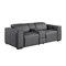 Homeroots 90in Dark Gray and Brown Italian Leather Power Reclining Loveseat With Storage 720557 - alternate 5