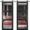 Sartodoors Sturdy Double Barn Door with, Lucia 2555 Matte Black with Clear Glass, 13FT Rail Hangers Heavy Set LUCIA2555DB-BLK-6096 - alternate 1