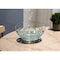 Homeroots 10" Clear and Blue Swirl Acrylic Round Salad Bowl 520892 - alternate 4