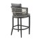 Armen Living Zella Outdoor Patio Counter Stool in Aluminum with Light Gray Rope and Earl Gray Cushions LCZEBAGRY26 - alternate 6