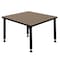 Regency Square Kee Height Adjustable Classroom Activity Table, 30 in W, 30 in L, Noble Oak TB3030NOAPBK - alternate 3