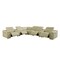 Homeroots Beige Italian Leather Power Reclining U Shaped Eight Piece Corner Sectional With Console 476599 - alternate 3