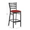 Flash Furniture HERCULES Black Ladder Back Metal Restaurant Barstool - Red Vinyl Seat XU-DG697BLAD-BAR-RDV-GG - alternate 3