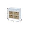 Homeroots 30in White Wood And Water Hyacinth Accent Cabinet With Six Drawers 286667 - alternate 3