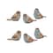 Homeroots Set of Six 3" Blue And Brown Polyresin Bird Figurine Tabletop Sculpture, 6PK 518144 - alternate 1