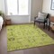 Homeroots 9' X 12' Artichoke Green And Fern Green Oriental Washable Indoor Outdoor Area Rug  582054 - alternate 6