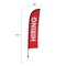 Showdown Displays 13 Ft  Premium Blade Sail Sign Kit (Double-Sided With Ground Spike Base) - Hiring Red 908120-004 - alternate 3
