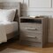 Homeroots 20" Light Gray Wood Two Drawer Nightstand 438332 - alternate 3