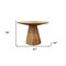 Homeroots 42" Natural Solid Wood Pedestal Base Round Top Dining Table 488681 - alternate 3