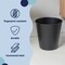 Happimess Axel Modern Minimalist Hammered Steel 2-Gallon Wastebasket, Matte Black HPM1110A - alternate 2