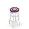 Holland Bar Stool Co 30" Chrome 2-Ring Louisiana State Swivel Bar Stool, Accent Ring L7C3C30LaStUn - alternate 1