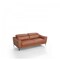 Homeroots 80" Brown Genuine Leather Sofa With Silver Legs 480920 - alternate 3